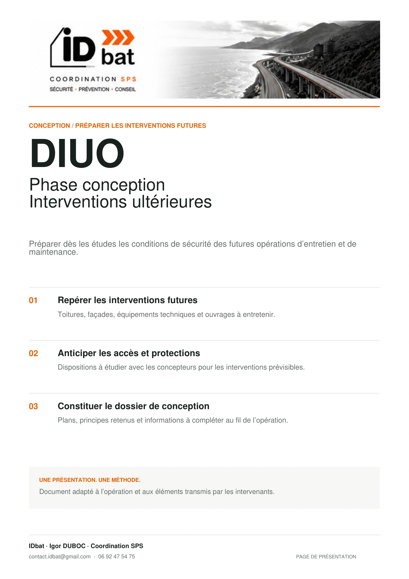 DIUO — Phase conception